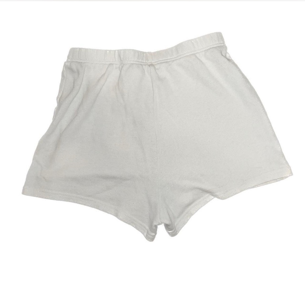 White Drawstring Shorts - Picture 2 of 4
